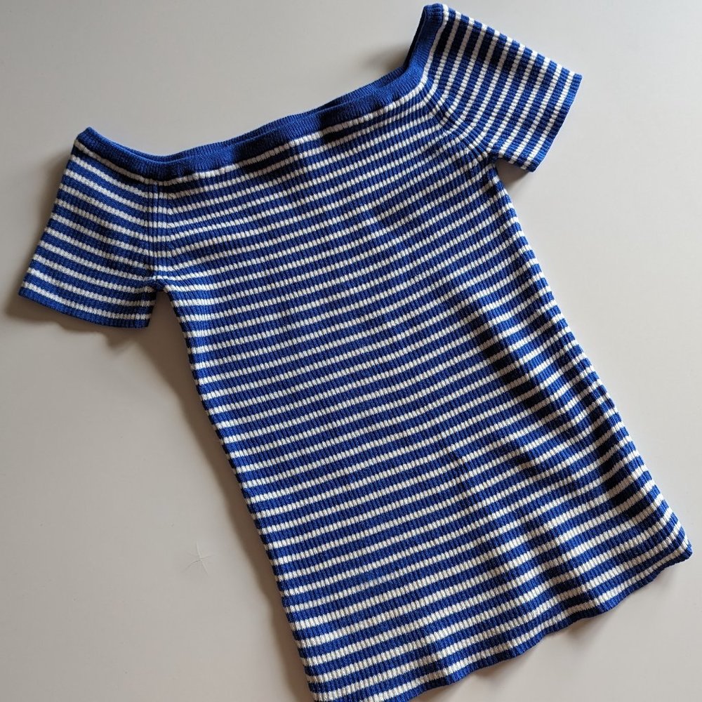 Madewell boat neck striped knit top